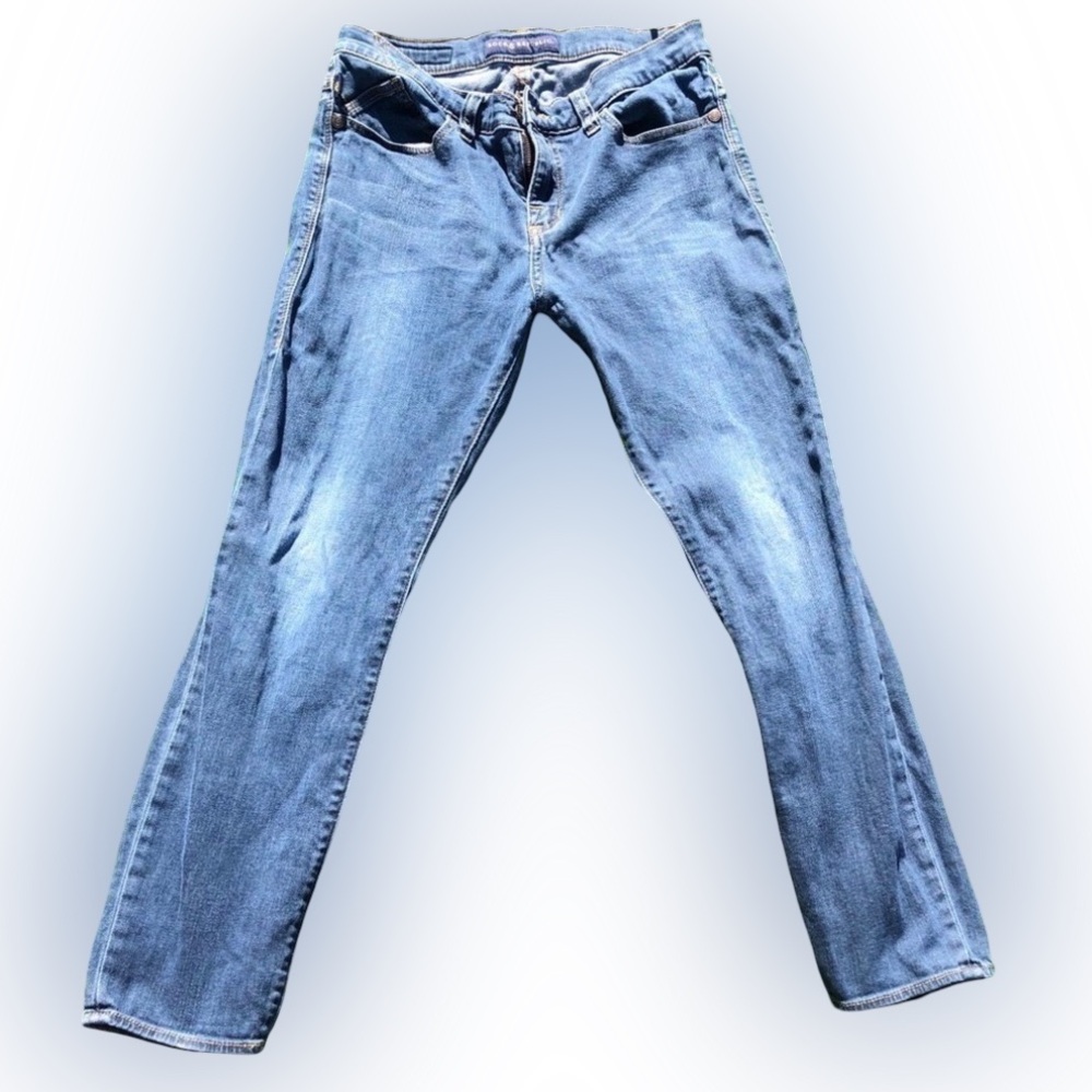 Rock & Republic Kashmiere Faded 5 Pocket Denim Cropped Blue Jeans Size 10
